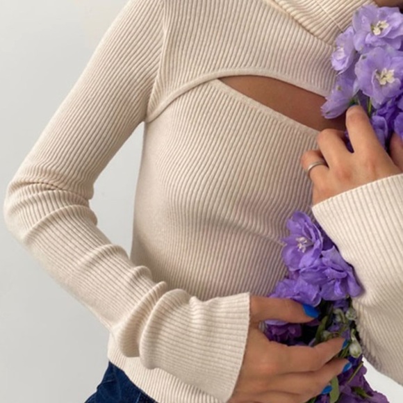 Tops - Ribbed long sleeve tee